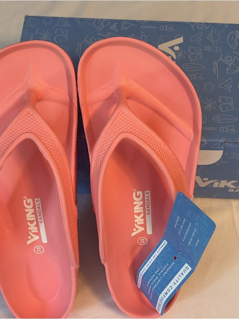 Viking Women's Coral Pink Sandal Flip-Flops
